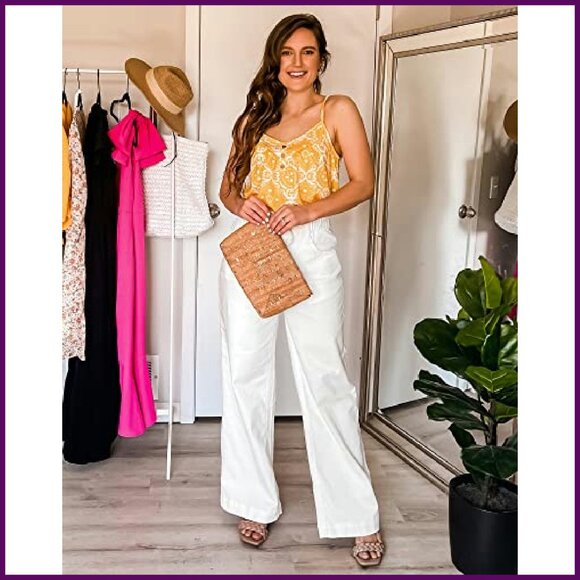 Wide Leg Stretch Jeans High Waist Bell Bottom Y2K Pants - Picture 7 of 8